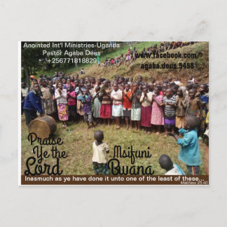 AIM-Uganda Prise Ye the Lord Postcard Vykort