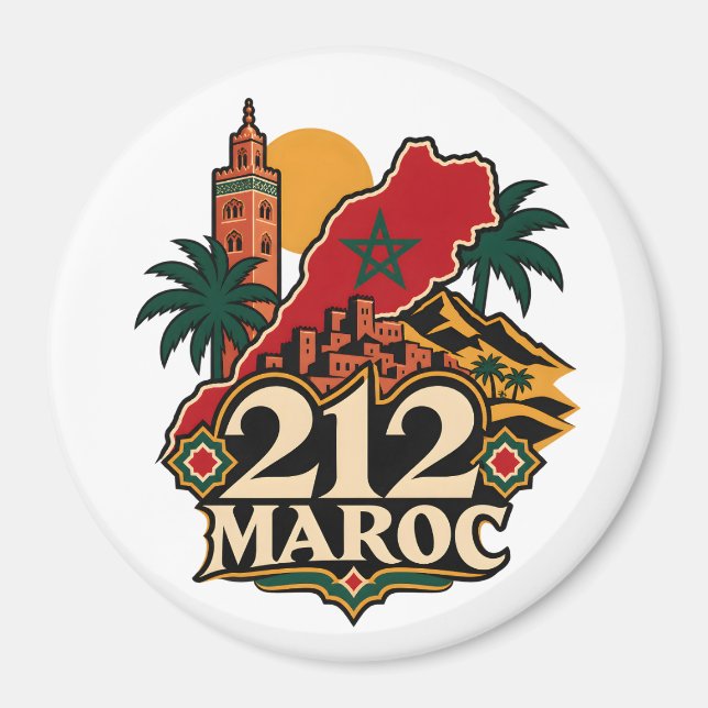 Aimant 212 Maroc Magnet (Framsidan)