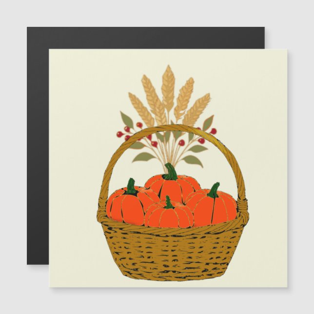 Aimant Décoratif Citrouilles d'Automne (Fram/baksida)