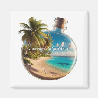 Aimant Guadeloupe – Évasion tropicale, plage parad Magnet