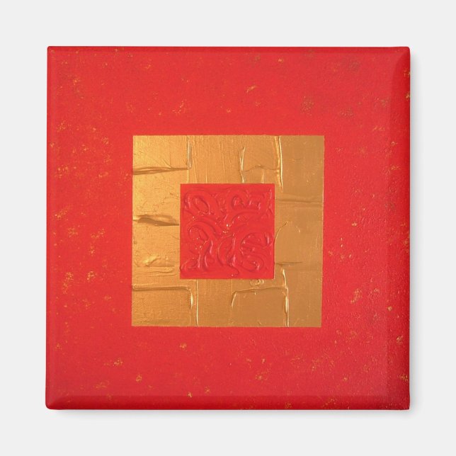 aimant magnet frigo rouge moderne design unique (Framsidan)