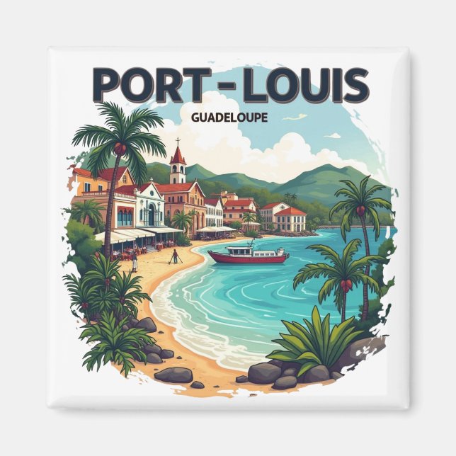 Aimant Port-Louis Guadeloupe | Magnet (Framsidan)