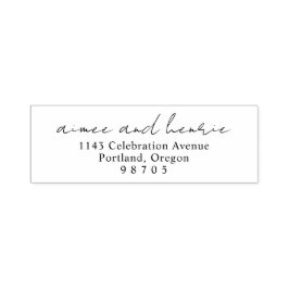 Aimee Rustic Script Modern Självfärgande Stämpel