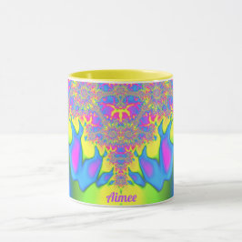 AIMEE ~ Zany 3D Fractal ~ Pretty Mulitcoloured Mugg