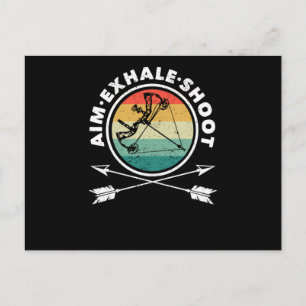 Aiming Exhale Shooting Funny Archery Vykort