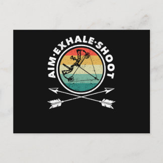 Aiming Exhale Shooting Funny Archery Vykort
