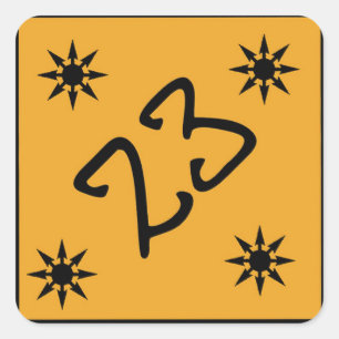 AIN23-Logotypens dekal Fyrkantigt Klistermärke