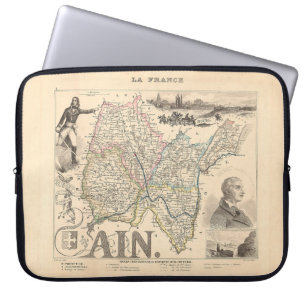 Ain Department Frankrike 1858 Alexandre Vuillemin Laptop Fodral