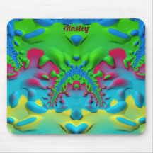 AINSLEY ~ Zany Hot Pink Yellow Green and Blue 