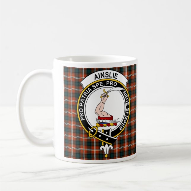 Ainslie Clan-emblem Kaffemugg (Vänster)