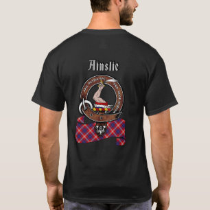 Ainslie Klan Badge & Tartan (baksida) T Shirt