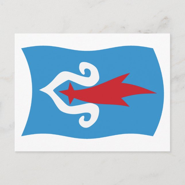 Ainu folket flagga postkort vykort (Framsida)