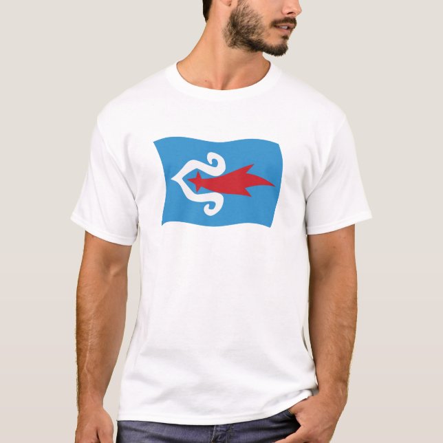 Ainu-folkets flaggskjorta tee shirt (Framsida)