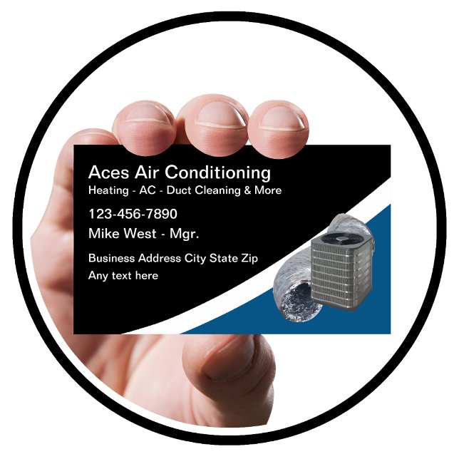 Air Conditioning And Heating Services Visitkort (Skapare uppladdad)