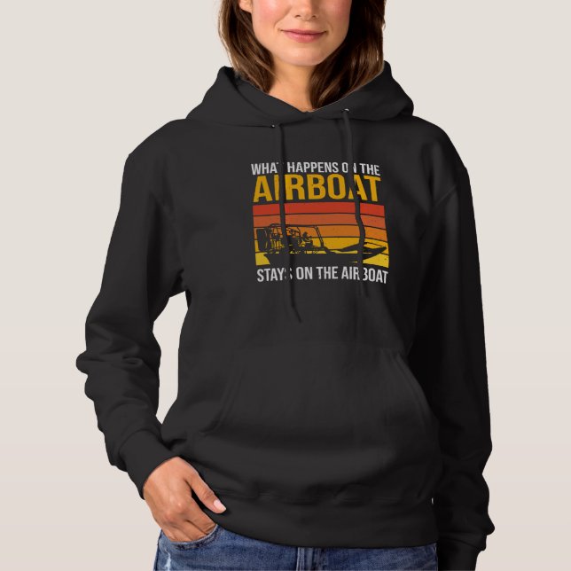 Air cushion boat airboat t shirt (Framsida)