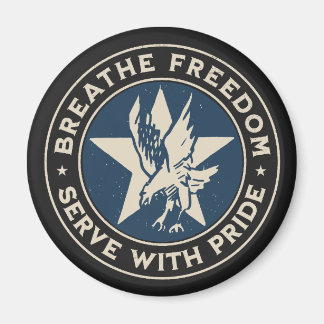 Air Force - Breathe freedom, serve with pride. Magnet