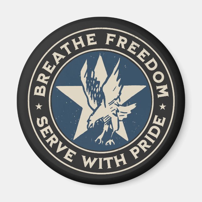 Air Force - Breathe freedom, serve with pride. Magnet (Framsidan)