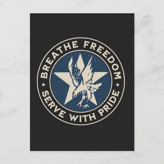 Air Force - Breathe freedom, serve with pride. Vykort (Framsida)
