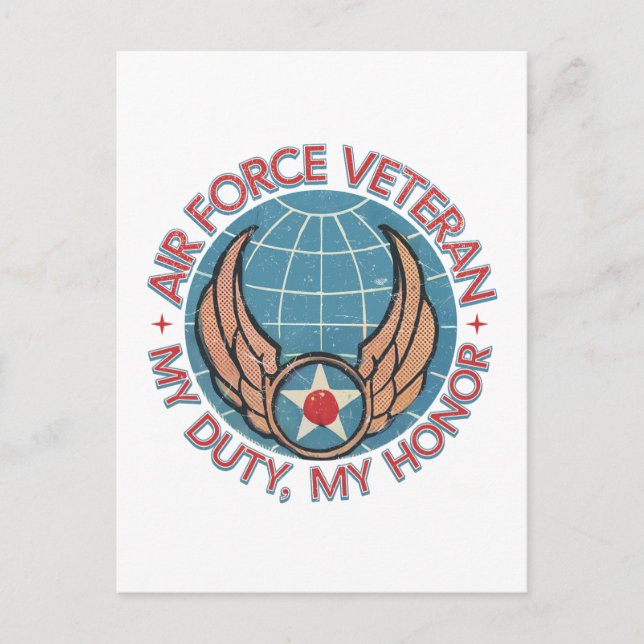 Air Force Veteran Vykort (Framsida)