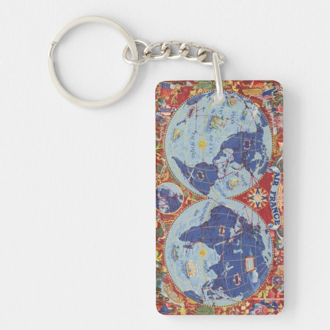 Air France karta av världen (Framsidan)