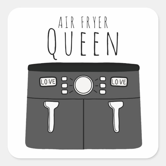 Air Fryer Drottning Klistermärke (Framsida)