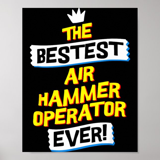 Air Hammer Operator, Funny Job Occupation  Poster (Framsidan)
