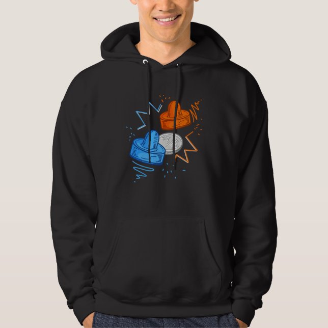 Air Hockey for air hockey players Hoodie (Framsida)