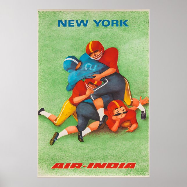 Air India - New York - Reseskyltar Tryck (Framsidan)
