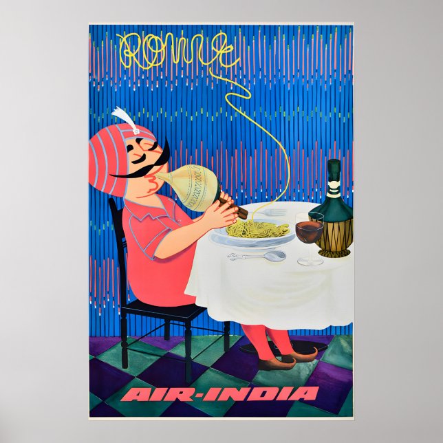 Air India - Rom - Resemaljuka Affischer (Framsidan)