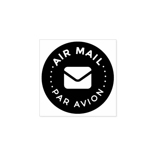 AIR MAIL PAR AVION エアメールスタンプ 手紙 便箋 mail letter ラバー Stämpel (Tryck)