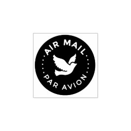 AIR MAIL PAR AVION エアメールスタンプ 鳥 bird birds ラバースタンプ Stämpel