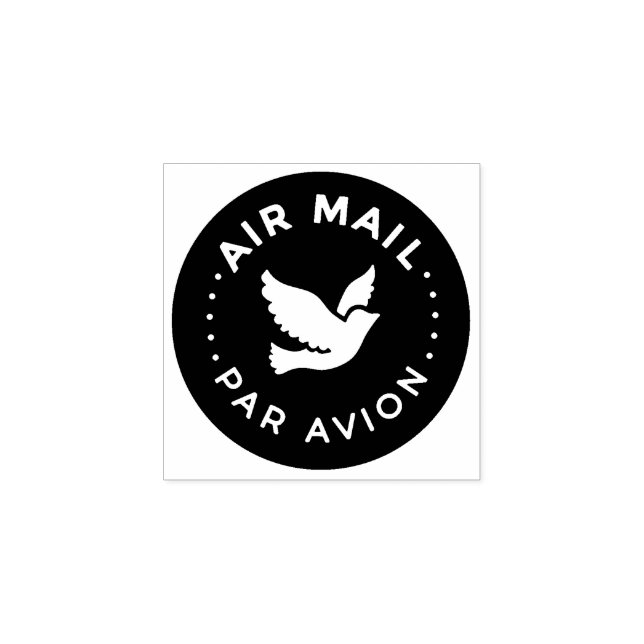 AIR MAIL PAR AVION エアメールスタンプ 鳥 bird birds ラバースタンプ Stämpel (Tryck)