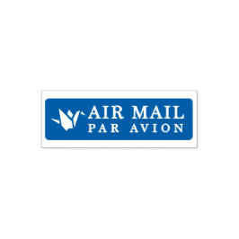 AIR MAIL PAR AVION 折り鶴 鳥 エアメールスタンプ origami bird セル Självfärgande Stämpel