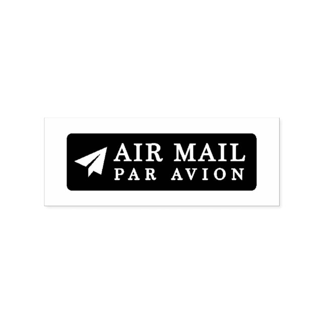 AIR MAIL PAR AVION 紙飛行機 エアメールスタンプ paper airplane ラ Stämpel (Tryck)