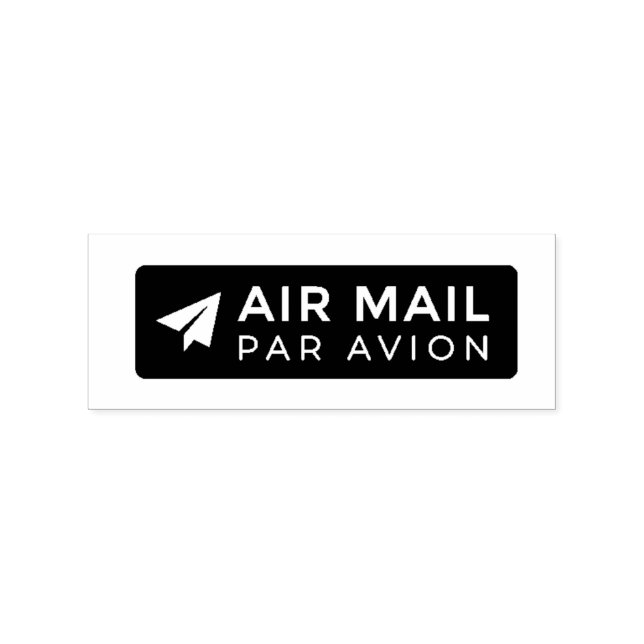 AIR MAIL PAR AVION 紙飛行機 エアメールスタンプ paper airplane ラ Stämpel (Tryck)