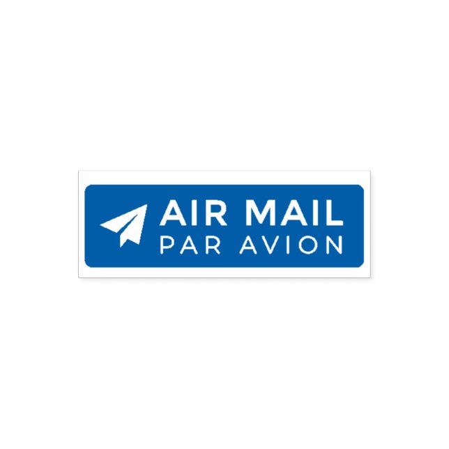 AIR MAIL PAR AVION 紙飛行機 エアメールスタンプ paper airplane o Självfärgande Stämpel (Design)