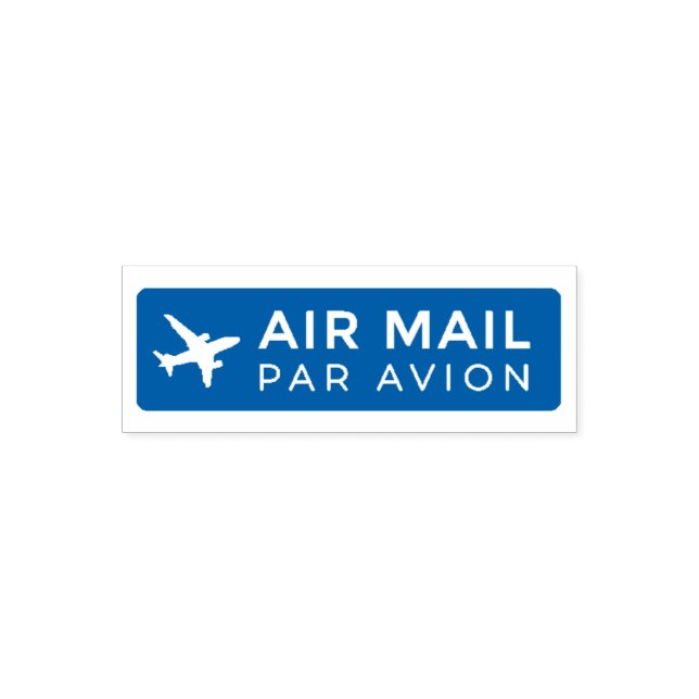 AIR MAIL PAR AVION 飛行機 エアメールスタンプ airplane セルフインキング Självfärgande Stämpel (Design)