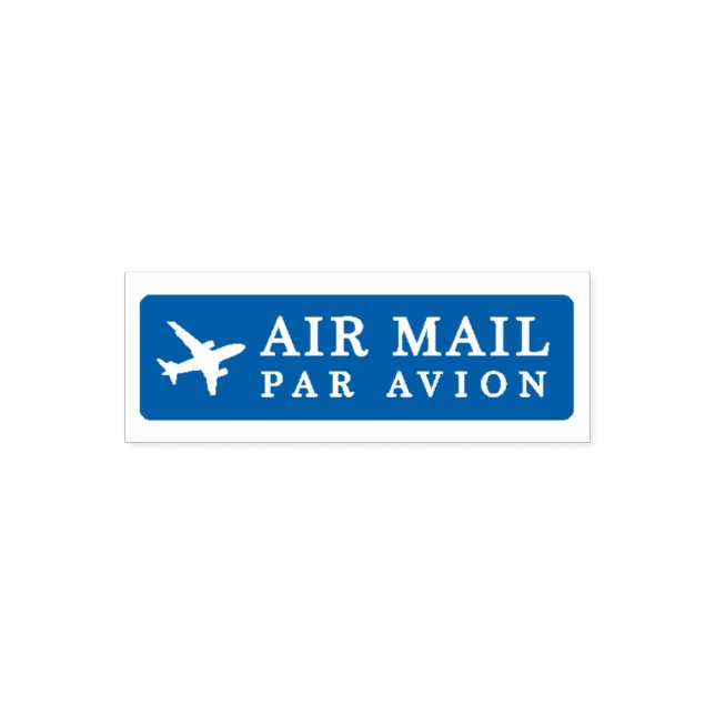 AIR MAIL PAR AVION 飛行機 エアメールスタンプ airplane セルフインキング Självfärgande Stämpel (Design)
