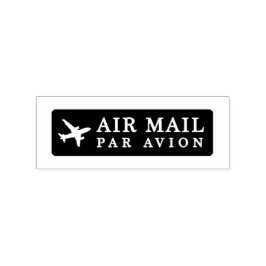 AIR MAIL PAR AVION 飛行機 エアメールスタンプ airplane ラバースタンプ Stämpel