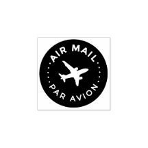 AIR MAIL PAR AVION 飛行機 エアメールスタンプ airplane ラバースタンプ