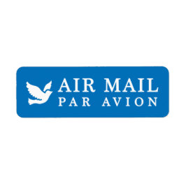 AIR MAIL PAR AVION 鳥 エアメールシール bird birds ラベル Returadress Etikett