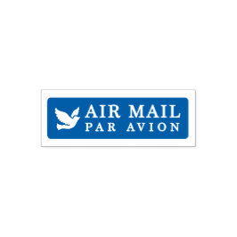 AIR MAIL PAR AVION 鳥 エアメールスタンプ bird birds セルフインキング Självfärgande Stämpel
