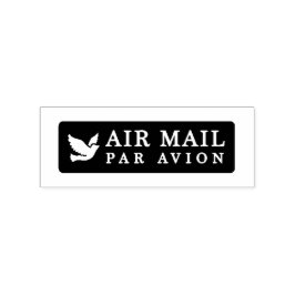 AIR MAIL PAR AVION 鳥 エアメールスタンプ bird birds ラバースタンプ Stämpel