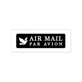 AIR MAIL PAR AVION 鳥 エアメールスタンプ bird birds ラバースタンプ Stämpel