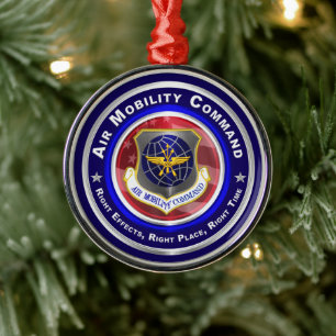 Air Mobility Command Anpassad julfirande Julgransprydnad Metall