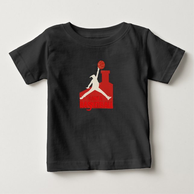AIR SANTA – Funny Xmas Basketball Tshirt T Shirt (Framsida)