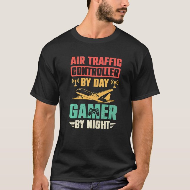 Air Traffic Controller  Gaming  Air Marshal Gamer  T Shirt (Framsida)