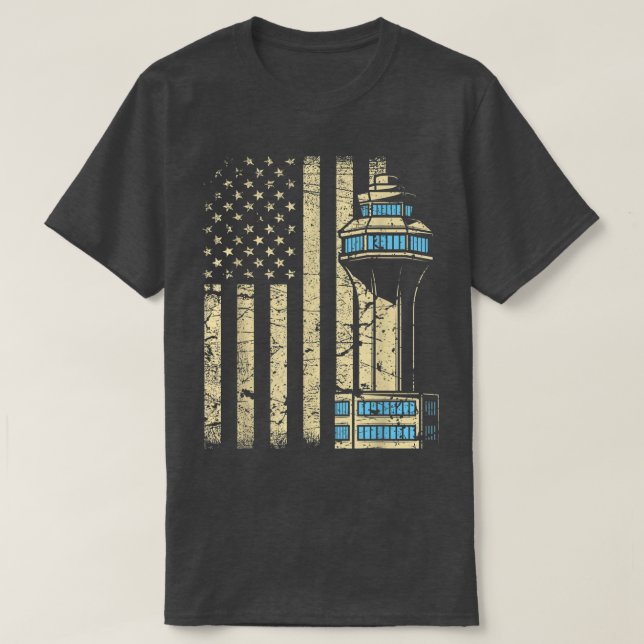 Air Traffic Controller TowerAircraft Airspace ATC  T Shirt (Design framsida)