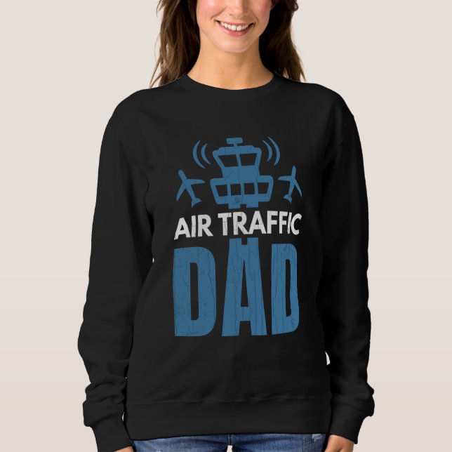 Air Traffic Dad Airplane Controller Aviation Graph T Shirt (Framsida)