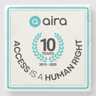 Aira 10:e födelsedagen/årsdagen Marble Underlägg